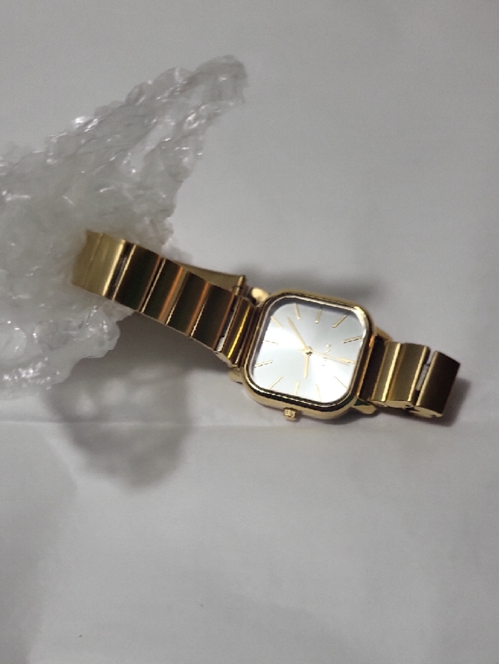 Breda Women's Gold Tone Square Watch Gold/Silver Dial. Not Original Pack. #008 - Picture 4 of 6